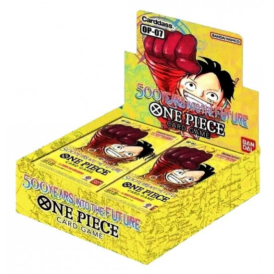 One Piece OP07 – 500 Years in the Future Display, englische Version mit 24 Boostern, 12 zufälligen Sammelkarten pro Booster, offizielles One Piece Card Game Produkt