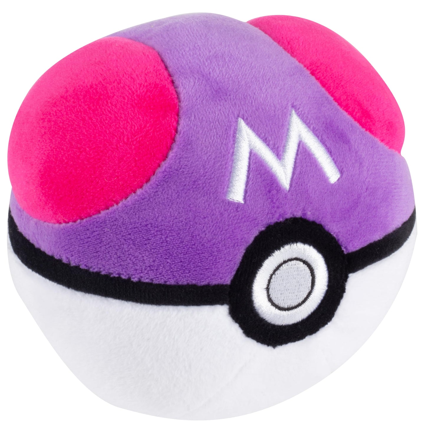 Pokémon Kuscheltier Meisterball – lila 12 cm Plüschtier mit M-Logo, offizielles Pokémon Merchandise