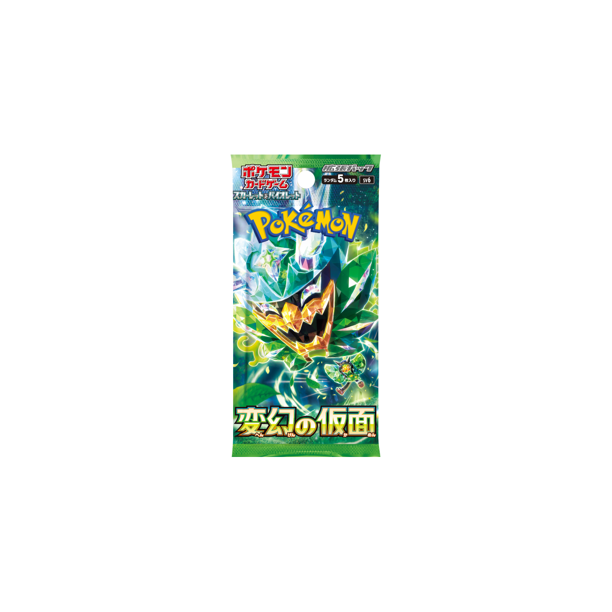 Pokémon Mask of Change Booster Pack SV6 – Japanisches Booster Pack mit 5 zufälligen Karten aus der Karmesin & Purpur-Reihe
