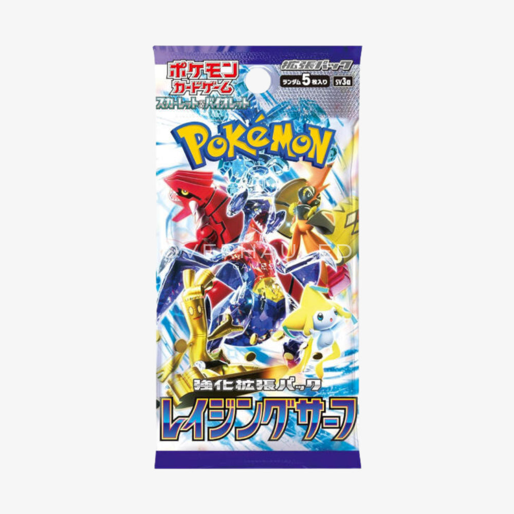 Pokémon Raging Surf Booster Pack SV3a – Japanisches Booster Pack mit 5 zufälligen Karten aus der Karmesin & Purpur-Reihe