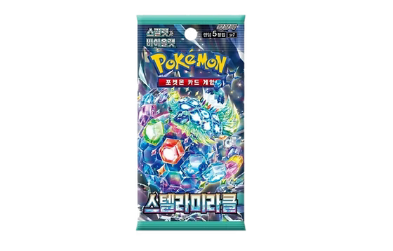 Pokémon Stellar Miracle Booster Pack SV7, japanische Ausgabe mit 5 zufälligen Karten, Terakristall-Pokémon aus der Karmesin & Purpur Serie