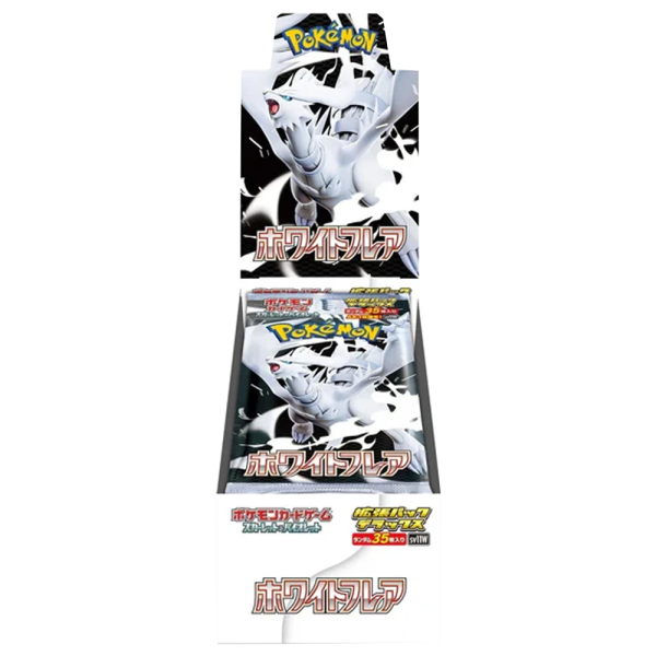 Pokémon White Flare Deluxe SV11b, japanisches Display mit 4 Deluxe Booster Packs aus der Karmesin & Purpur Serie White Flare