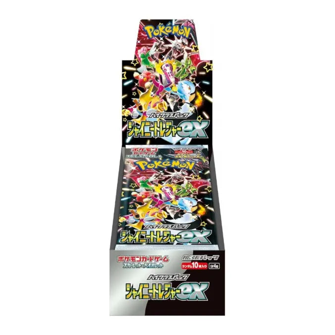 Pokémon Shiny Treasure ex Display SV4a, japanische Ausgabe mit 10 Booster Packs und Shiny Pokémon Karten aus der Karmesin & Purpur Serie