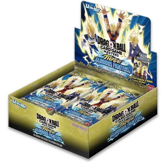 Dragon Ball Super Card Game - Masters B30 Three Glorious Fighters Booster Display ENGLISCH