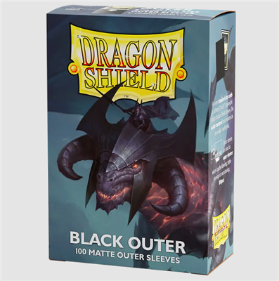 Dragon Shield Standard Card Outer Sleeves Black MATTE (100 Sleeves)