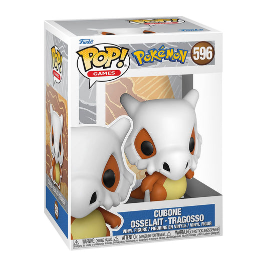 Funko POP! Figur Tragosso #596 aus Pokémon – Vinylfigur mit Schädelhelm in Originalverpackung, offizielles Sammlerstück