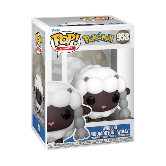 Funko POP! Figur Wolly #958 aus Pokémon – Vinylfigur mit flauschigem Schaf-Design in Originalverpackung, offizielles Sammlerstück