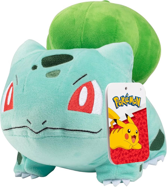 Pokémon Kuscheltier Bisasam – 20 cm großes Plüschtier mit Blattknospe auf dem Rücken
