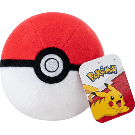 Pokémon Kuscheltier Pokéball – rundes 12 cm Plüschtier in klassischem Design, offizielles Merchandise