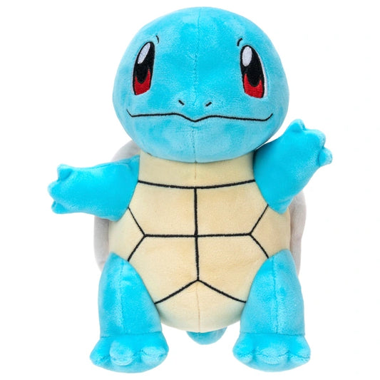 Pokémon Kuscheltier Schiggy – 20 cm Plüschtier mit Schildkrötenpanzer, offizielles Pokémon Produkt