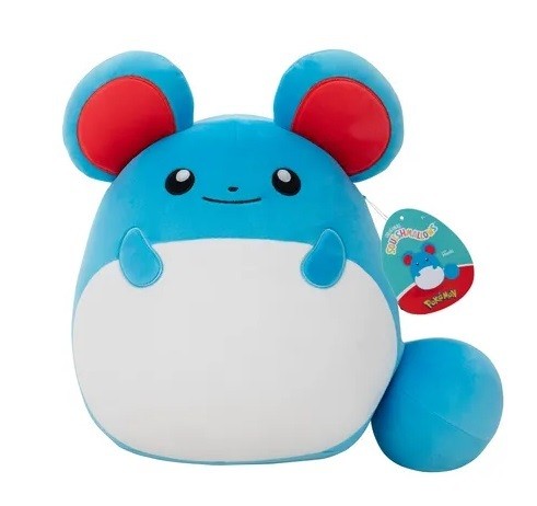 Pokémon Kuscheltier Marill als Squishmallow – weiches 25 cm Plüschtier, offizielles Merchandise
