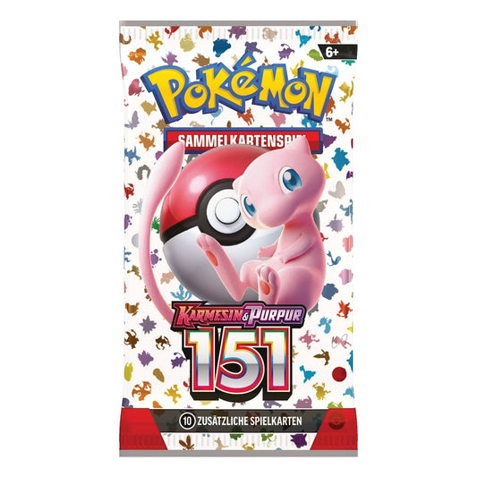 Pokémon Booster Pack – 151 SV2a, deutsche Version mit 10 zufälligen Karten, offizielles Pokémon TCG Set mit den originalen 151 Pokémon