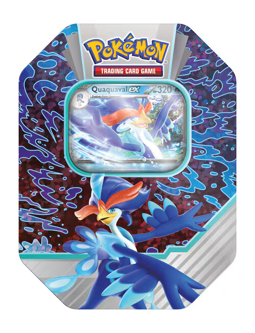 Pokémon Paldea Partners Tin – Bailonda-Ex, englische Sammelbox mit Promo-Karte und 4 Booster Packs, offizielles Pokémon TCG Produkt