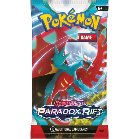 Pokémon Paradoxrift Booster Pack Englisch – offizielles Trading Card Game Boosterpack mit 10 zufälligen Karten aus der Paradoxrift-Erweiterung, in Englisch