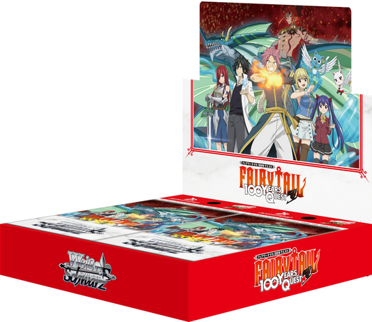 Weiß/Schwarz Fairy Tail 100 Year Quest Booster Display – Japanische Sammelkarten von Bushiroad mit Charakteren aus der Anime- und Manga-Serie "Fairy Tail".