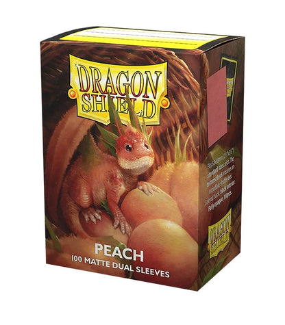 Dragon Shield Standard Card Sleeves Peach DUAL MATTE (100 Sleeves)