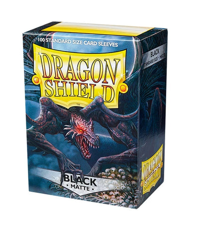 Dragon Shield Standard Card Sleeves Black MATTE (100 Sleeves)