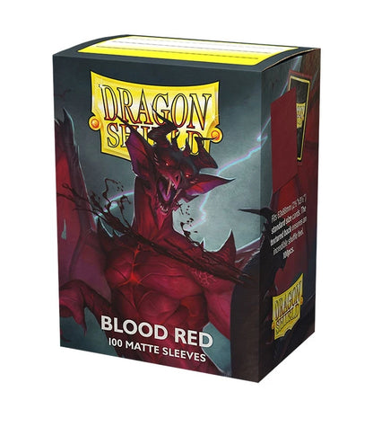 Dragon Shield Standard Card Sleeves Blood Red MATTE "SIMURAG" (100 Sleeves)