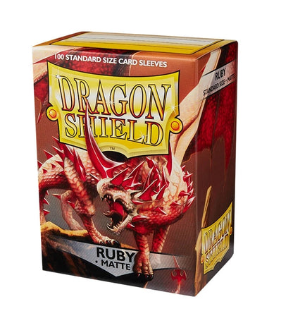 Dragon Shield Standard Card Sleeves Ruby MATTE (100 Sleeves)