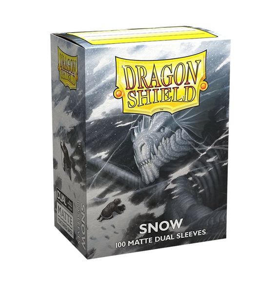 Dragon Shield Standard Card Sleeves Snow MATTE (100 Sleeves)
