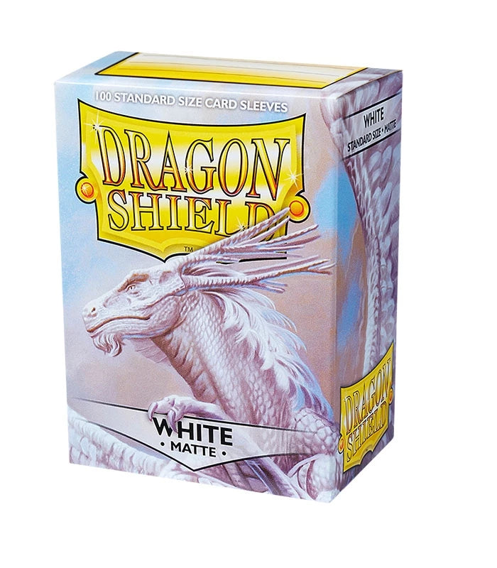 Dragon Shield Standard Card Sleeves White MATTE (100 Sleeves)
