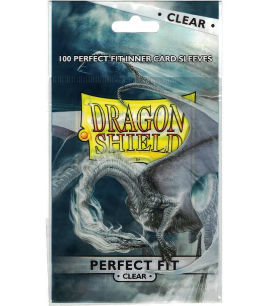 Dragon Shield Standard Card Inner Sleeves Perfect Fit CLEAR TRANSPARENT (100 Sleeves)